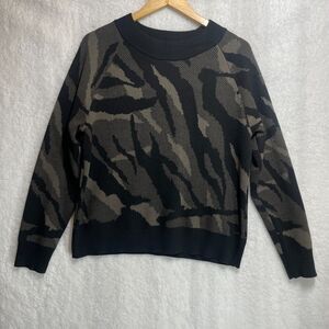 Athleta‎ Jacquard Crewneck Sweater Size S Long Sleeve Merino Extra Fine Wool
